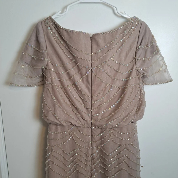 NEW Merry's Blush Pink Formal Sequin Sparkle Evening Gown Long Maxi Dress Sz 6 - Picture 5 of 8